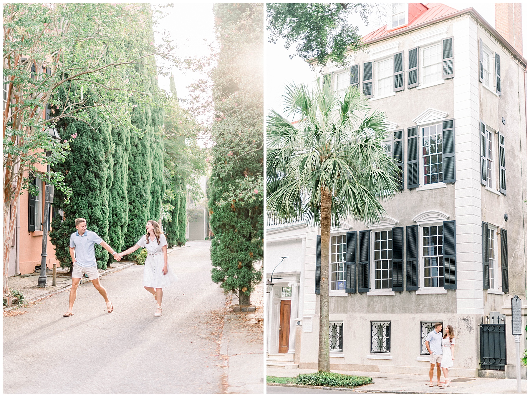 downtown Charleston engagement session