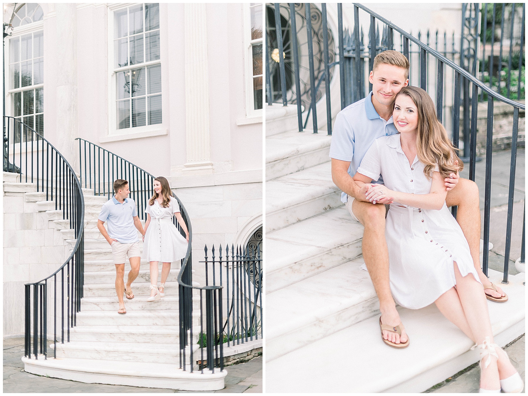 downtown Charleston engagement session